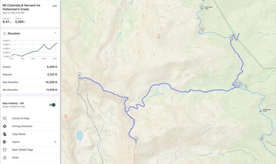 Hiking Mount Columbia: 14er Route Description, Map & Advice